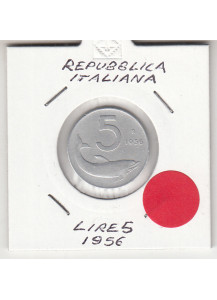 1956 - Lire 5 Delfino Raro Piu' che discreta conservazione Italia BB 